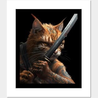 Cat Ninja Pursuit Clawed Prowess Posters and Art